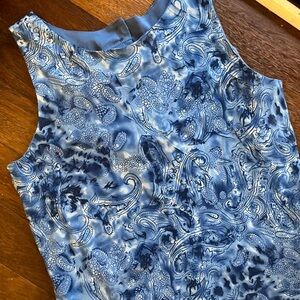 VINTAGE Jessica Petites abstract textured flowy midi dress